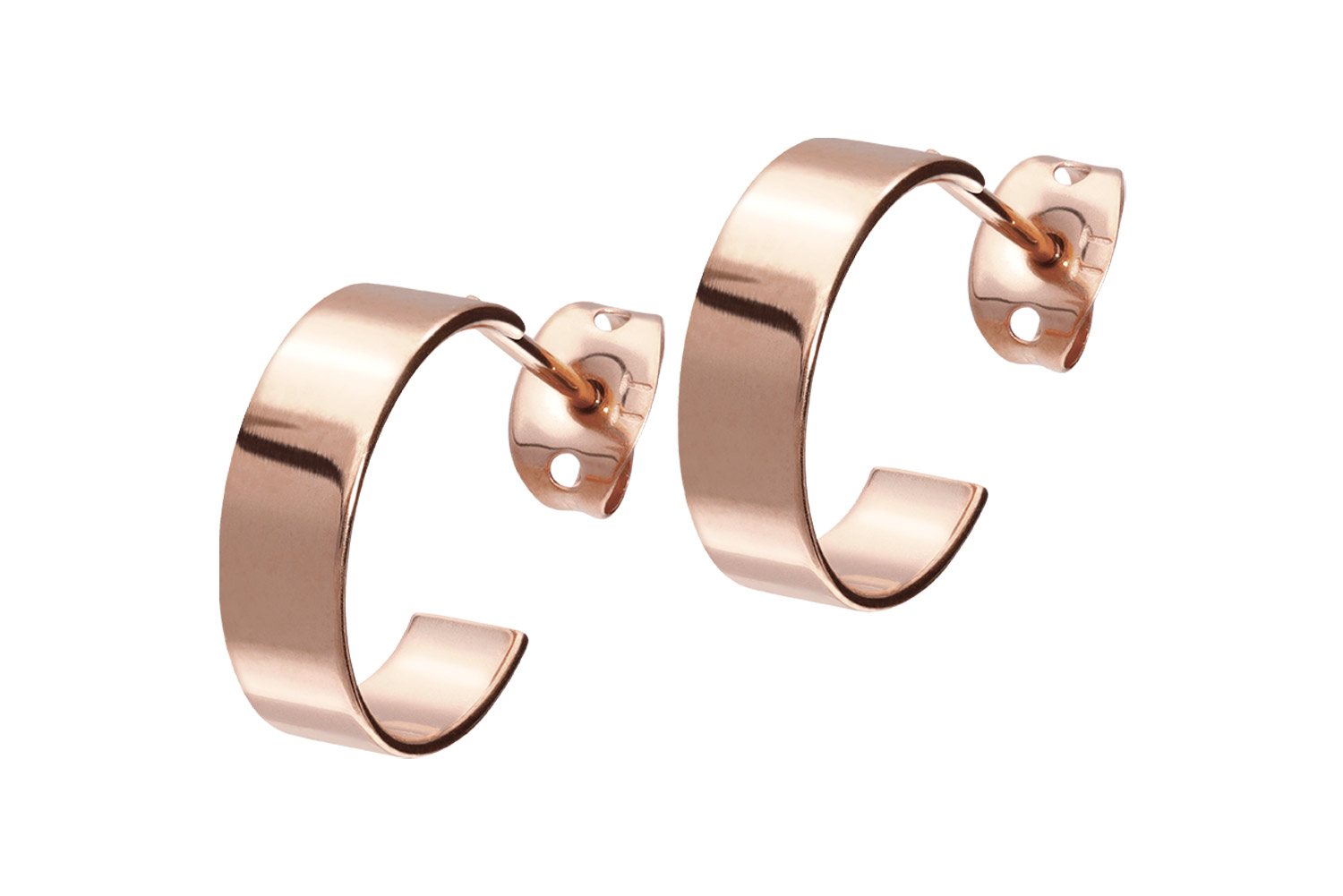 Titan Ohrstecker HALBKREIS von Piercingline
